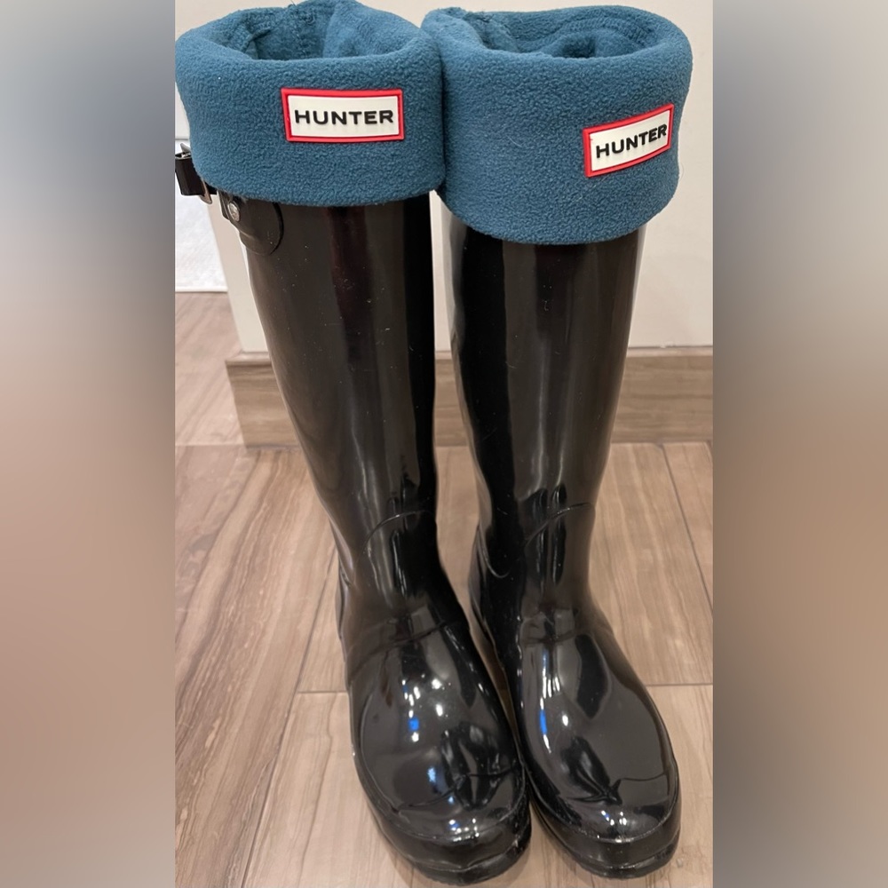 Hunter Women’s original tall gloss rain boots us sz 6, uk 37
